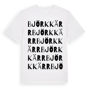 Björkkärr ordlek t-shirt – ekologisk bomull t-shirt från Pinshirt