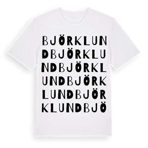 Björklund ordlek t-shirt – ekologisk bomull t-shirt från PinShirt