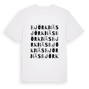 Björknäs ordlek t-shirt – ekologisk bomull t-shirt från PinShirt