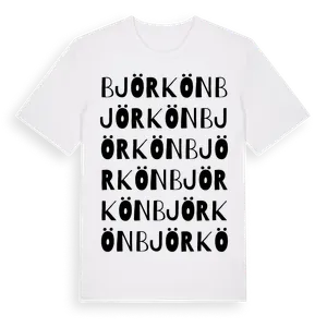 Björkön ordlek t-shirt – ekologisk bomull t-shirt från Pinshirt