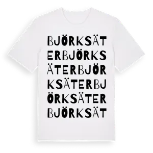 Björksäter ordlek t-shirt – ekologisk bomull t-shirt från Pinshirt