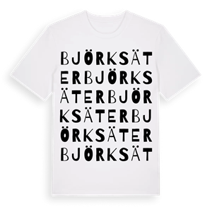 Björksäter ordlek t-shirt – ekologisk bomull t-shirt från Pinshirt