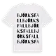 White t-shirt med Björksfall ordlek t-shirt