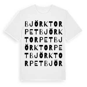 Björktorpet ordlek t-shirt – ekologisk bomull t-shirt från Pinshirt