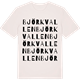 Vintage White t-shirt med Björkvallen ordlek t-shirt