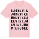 Pink Cotton t-shirt med Björkvik ordlek t-shirt