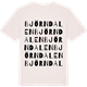 Vintage White t-shirt med Björndalen ordlek t-shirt