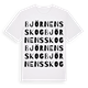 White t-shirt med Björnens skog ordlek t-shirt