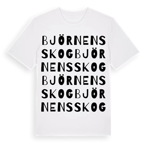 Björnens skog ordlek t-shirt – ekologisk bomull t-shirt från Pinshirt