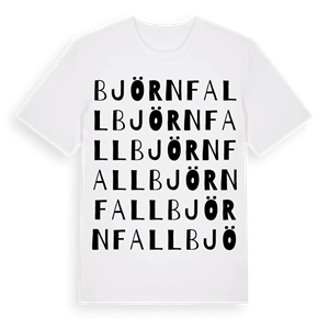 Björnfall ordlek t-shirt – ekologisk bomull t-shirt från Pinshirt