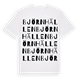 White t-shirt med Björnhällen ordlek t-shirt