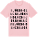 Pink Cotton t-shirt med Björnholmen ordlek t-shirt