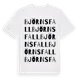 White t-shirt med Björnsfall ordlek t-shirt
