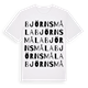 White t-shirt med Björnsmåla ordlek t-shirt