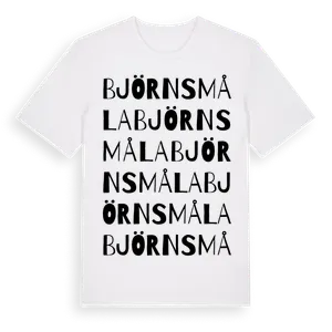 Björnsmåla ordlek t-shirt – ekologisk bomull t-shirt från Pinshirt