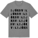 Mid Heather Gray t-shirt med Björnvik ordlek t-shirt