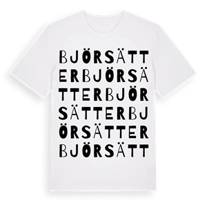 Björsätter ordlek t-shirt – ekologisk bomull t-shirt från Pinshirt