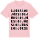 Pink Cotton t-shirt med Björsbo ordlek t-shirt