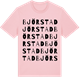 Pink Cotton t-shirt med Björstad ordlek t-shirt