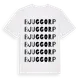 White t-shirt med Bjuggorp ordlek t-shirt