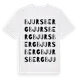 White t-shirt med Bjursberg ordlek t-shirt