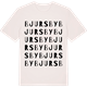 Vintage White t-shirt med Bjursby ordlek t-shirt