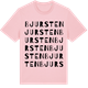 Pink Cotton t-shirt med Bjursten ordlek t-shirt