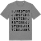 Mid Heather Gray t-shirt med Bjursten ordlek t-shirt