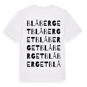 Blåberget ordlek t-shirt – ekologisk bomull t-shirt från Pinshirt