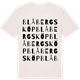 Vintage White t-shirt med Blåbergsköp ordlek t-shirt