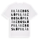 Blåbergsköp ordlek t-shirt