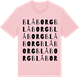 Pink Cotton t-shirt med Blåborg ordlek t-shirt