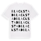 White t-shirt med Blackstad ordlek t-shirt