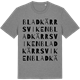Mid Heather Gray t-shirt med Bladkärrsviken ordlek t-shirt