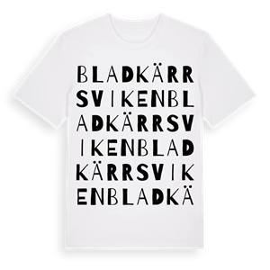 Bladkärrsviken ordlek t-shirt – ekologisk bomull t-shirt från Pinshirt