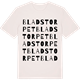 Vintage White t-shirt med Bladstorpet ordlek t-shirt