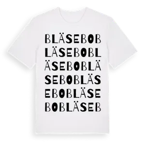 Bläsebo ordlek t-shirt – ekologisk bomull t-shirt från Pinshirt