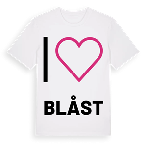 Jag älskar Blåst t-shirt stort tryck – ekologisk bomull t-shirt från Pinshirt