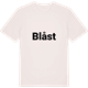 Vintage White t-shirt med Blåst fetstil t-shirt