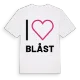 Jag älskar Blåst t-shirt stort tryck