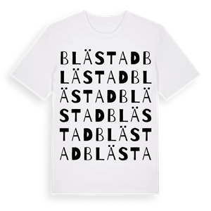 Blästad ordlek t-shirt – ekologisk bomull t-shirt från Pinshirt