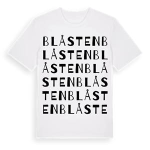 Blåsten ordlek t-shirt – ekologisk bomull t-shirt från Pinshirt