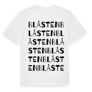 Blåsten ordlek t-shirt – ekologisk bomull t-shirt från Pinshirt