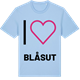 Blue Soul t-shirt med Jag älskar Blåsut t-shirt stort tryck