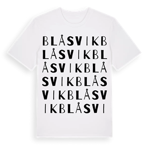 Blåsvik ordlek t-shirt – ekologisk bomull t-shirt från Pinshirt