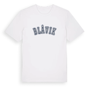 Blåvik college t-shirt – ekologisk bomull t-shirt från Pinshirt