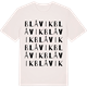 Vintage White t-shirt med Blåvik ordlek t-shirt
