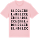 Pink Cotton t-shirt med Bleckenblad ordlek t-shirt