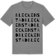 Mid Heather Gray t-shirt med Bleckenstad ordlek t-shirt