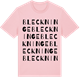 Pink Cotton t-shirt med Bleckninge ordlek t-shirt